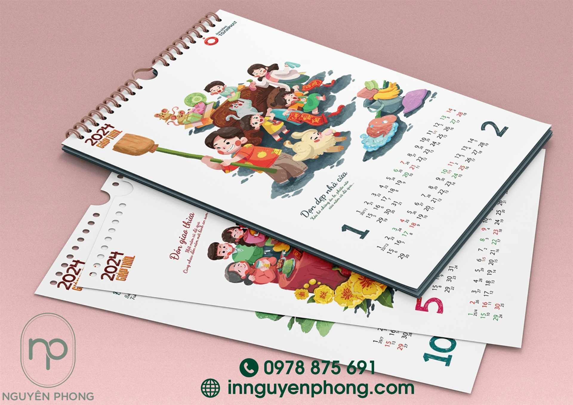 mẫu in lịch tết 2025 09